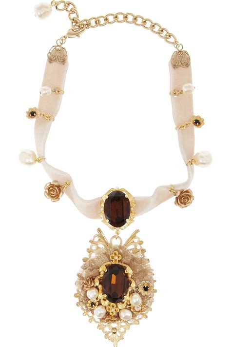 Pearls Of Style Must Have Dolce And Gabbana Gold Crystal Jewellery Set