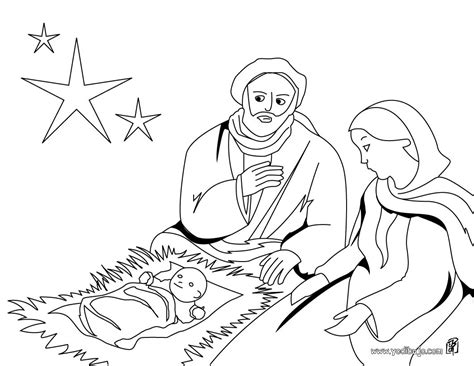 Dibujos para colorear maria san jose y al niño jesús es hellokids com