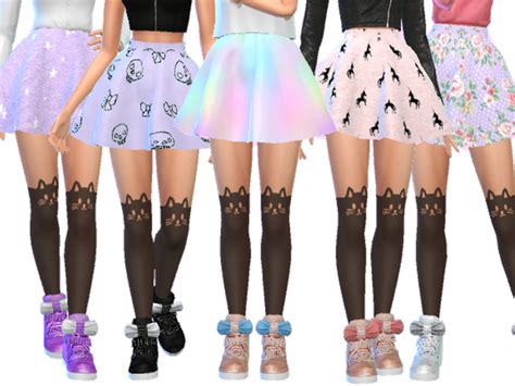 Pastel Gothic Skirts Pack Four By Wickedkittie At Tsr Sims 4 Updates