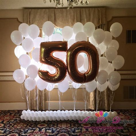 Balloon Decor Gallery Ava Party Designs 50th Birthday Balloons