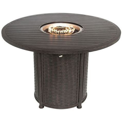 Outdoor Patio 60 Round Bar Height Fire Table Series 4000