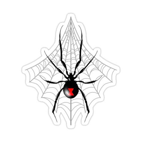 Black Widow Spider Web Sticker By Ratshitcrazy In 2021 Black Widow