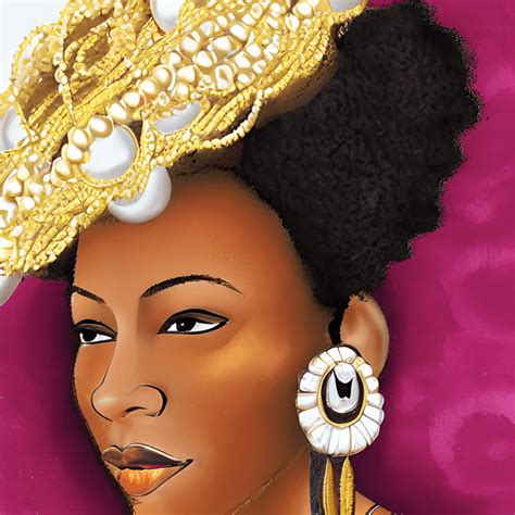 African American Queen Wearing A Crown · Creative Fabrica