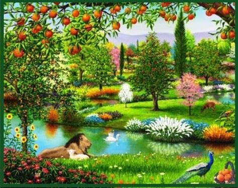 O Jardim Do Édem Quando Deus Criou Adão E Eva Ele Fez Um Lugar