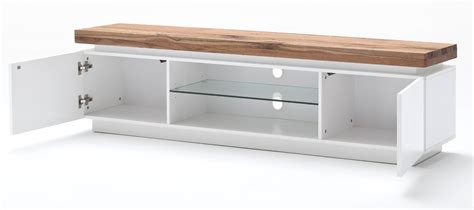 Eur 94,99 bis eur 116,99. TV-Lowboard Romina matt weiß und Eiche massiv 175 cm
