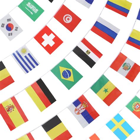 Anley 32 Countries String Flag International Bunting Pennant Banner