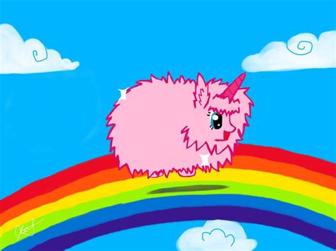 Pink Fluffy Unicorns Dancing On Rainbow Wallpapers Wallpaper Cave