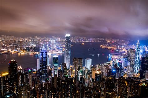 Hong Kong City Night Hong Kong City Skyline At Night Flickr Photo