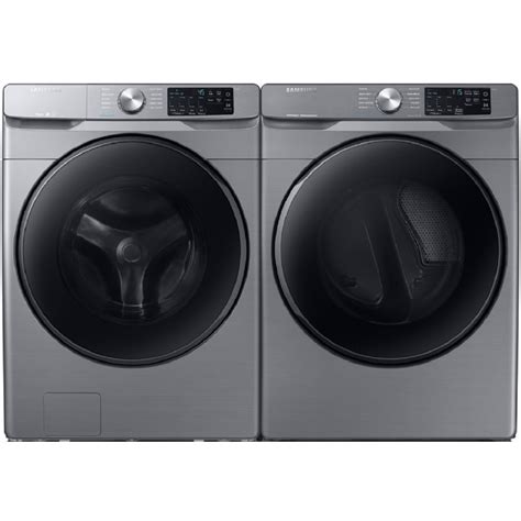 Shop Samsung Platinum Front Load Washer And Electric Dryer Set With Steam