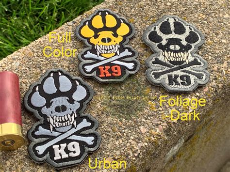 K9 Embroidered Morale Patch Green Iron Road Wear