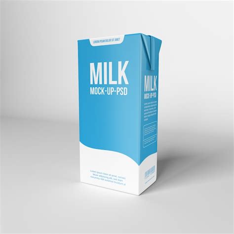 Premium Psd Milk Package Mockup