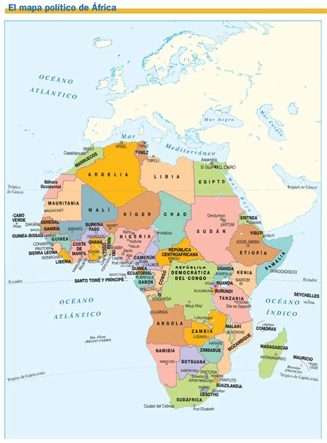 Mapa Politico De Africa World Of Map