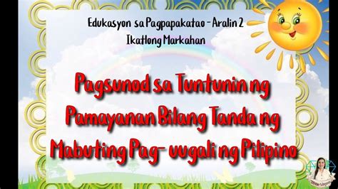 Pagpapahalaga Sa Pagiging Mamamayang Pilipino Slogan Mobile Legends