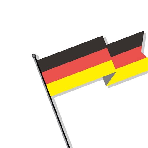 Ilustraci N De La Plantilla De La Bandera De Alemania Vector Premium