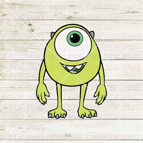 Mike Wazowski Monsters Inc 001 Svg Dxf Eps Pdf Png Cricut Etsy