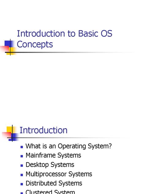 Basic Os Concepts Operating System Computer Program