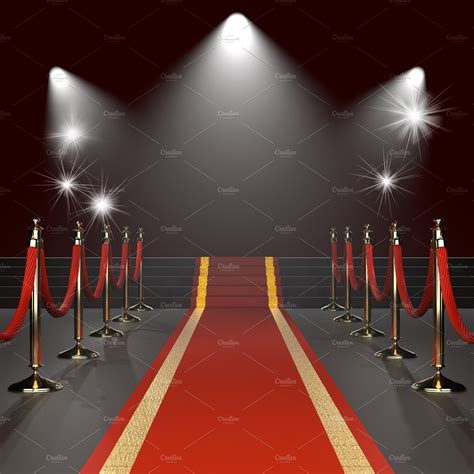 Red Carpet With Red Ropes ~ Beauty And Fashion Photos ~ Creative Market