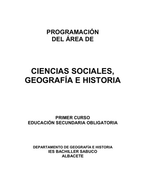 Ciencias Sociales Geografía E Historia