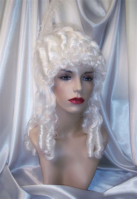 Marie Antoinette Wig White Rococo Style Wig And Crown Marie Etsy