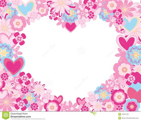 Since the flowers are delicate (and you will want to enjoy the sense of whimsy they bring to the garden for as long as possible), select a site for them that. Frame Made Of Flowers And Hearts Royalty Free Stock Image ...