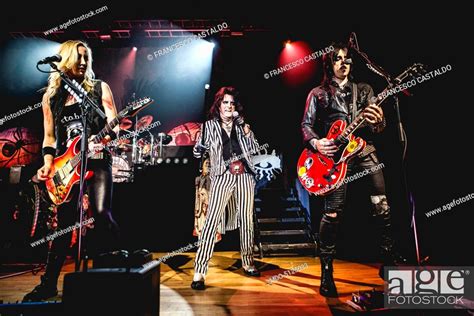 Singer Alice Cooper Vincent Damon Furnier Accompanied By The