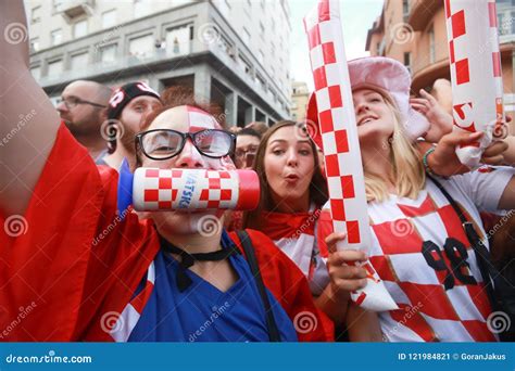 croatian football fans final game editorial photo image of hands champion 121984821