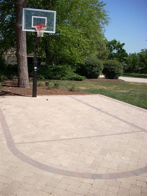Paver Basketball Court Palazzo Morocco Beige And Burgundy Wine A
