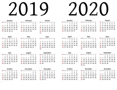2019 2020 Printable Calendar Calendar Printable Free Riset