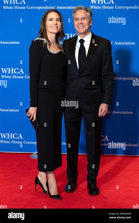 Secretary Of State Antony Blinken And His Wife Evan Ryan Pose For