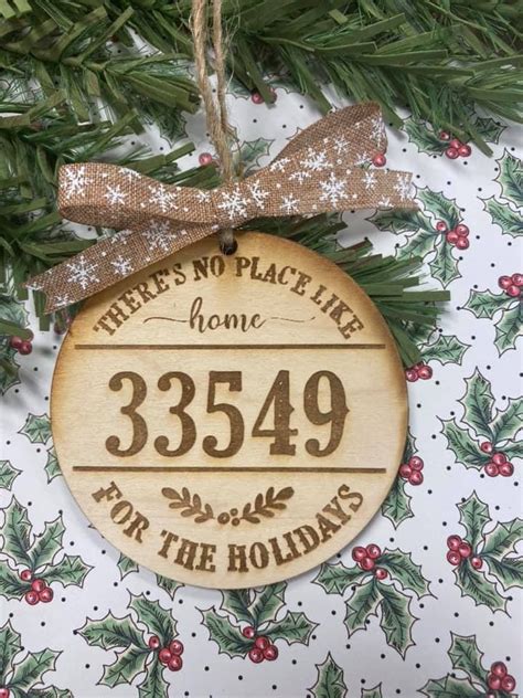 Custom Zip Code Christmas Ornament No Place Like Home - Etsy UK