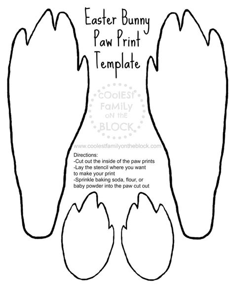 How To Make Easter Bunny Paw Prints With Free Printable Template With