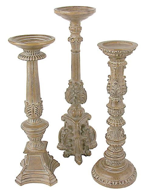 Add glamour to your home decor with this beautiful set of three glass votive candleholders. 3 Piece Regal Resin Votive Set | Candle holder decor ...