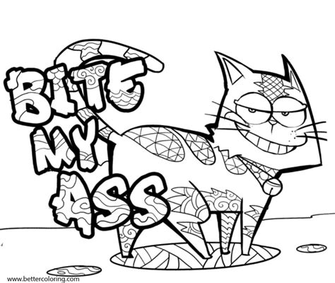 Bite Me Adult Printables Coloring Pages