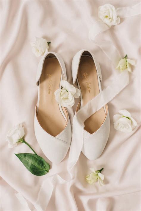 Wedding Shoes White Wedding Shoes Bridal Ballet Flats Low Etsy