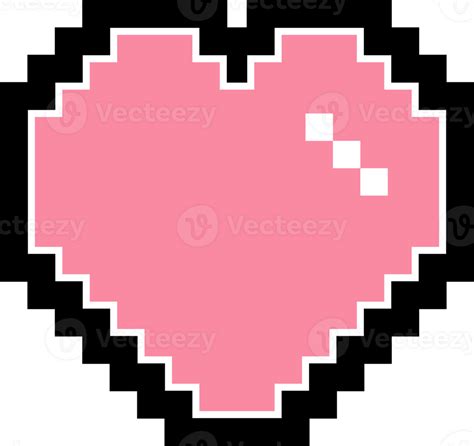 Cute Little 8bit Pixel Heart Decoration 23816295 Png