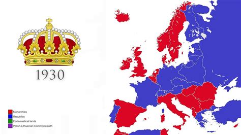 Monarchies In Europe Historical Maps Monarchy Historical