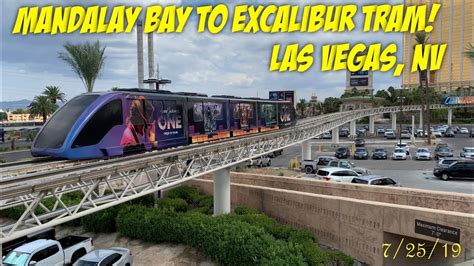 Las Vegas Mandalay Bay-Excalibur Tram - YouTube