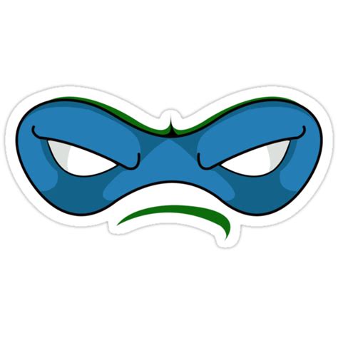 Teenage Mutant Ninja Turtles Leonardo Mask Stickers By Aditmawar