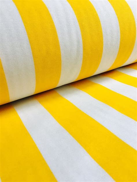 Yellow White Striped Fabric Sofia Stripes Curtain Upholstery Material