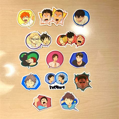 Haikyuu Anime Commercial Break Bubbles Stickers Waterproof Etsy