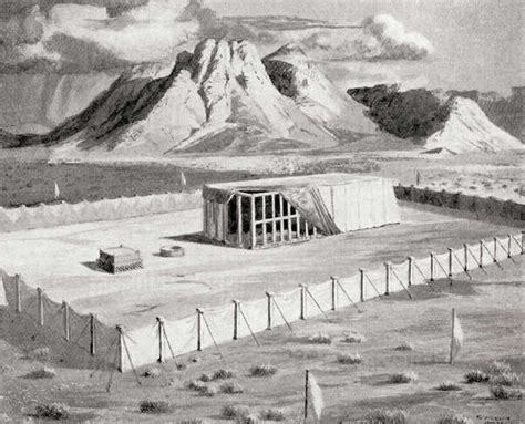 The Tabernacle Erected By Moses Mount Sinai In The Background From