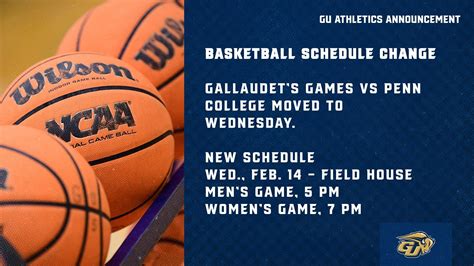 Gallaudet Basketball Doubleheader Pushed Back One Day To Feb 14