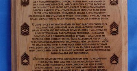 Us Army Nco Creed Personalized Plaque Military Graduation T Solid