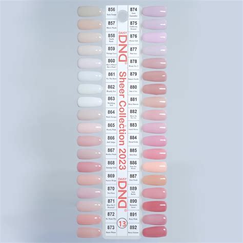 Sheer Collection Swatch Single Dnd Gel Usa