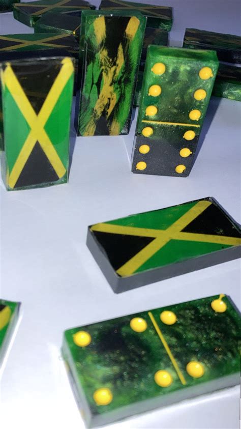 Custom Made Jamaican Themed Dominoes Etsy