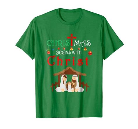 Buy Christmas Begins With Christ T Shirt Christian Holiday Jesu Tees