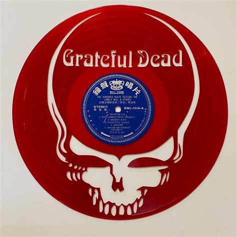 Grateful Dead Vinyl Record Art Red Vinyl Etsy Grateful Dead Vinyl