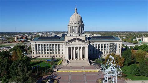Oklahoma State Capitol Building Aerial Youtube