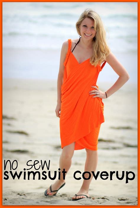 This is an easy to sew beach swimsuit coverup sewing pattern. watch out for the woestmans: No Sew Easy Swimsuit Cover Up Tutorial DIY