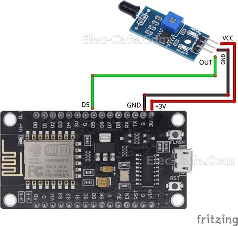 Nodemcu V3 Esp8266 And Ir Flame Detector Sensor On Home Assistant